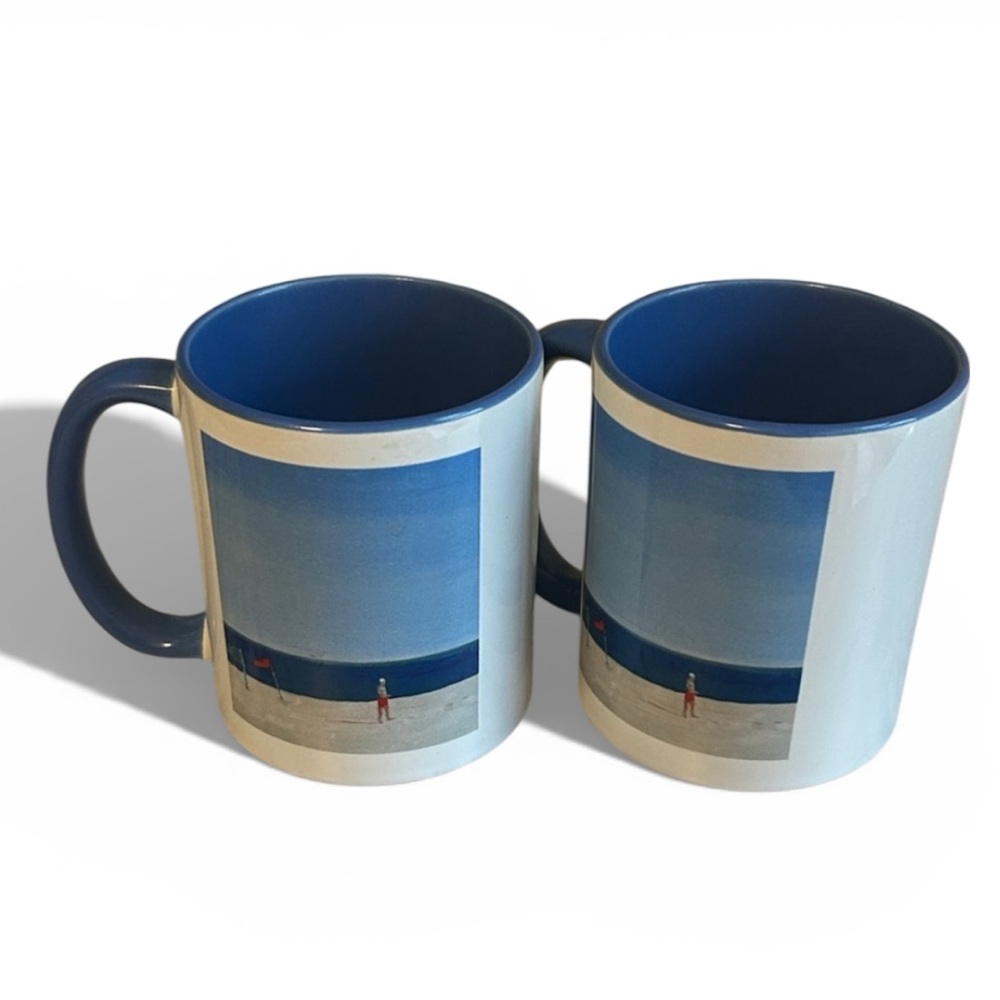 Beach Mugs! Set of 2 ceramic
